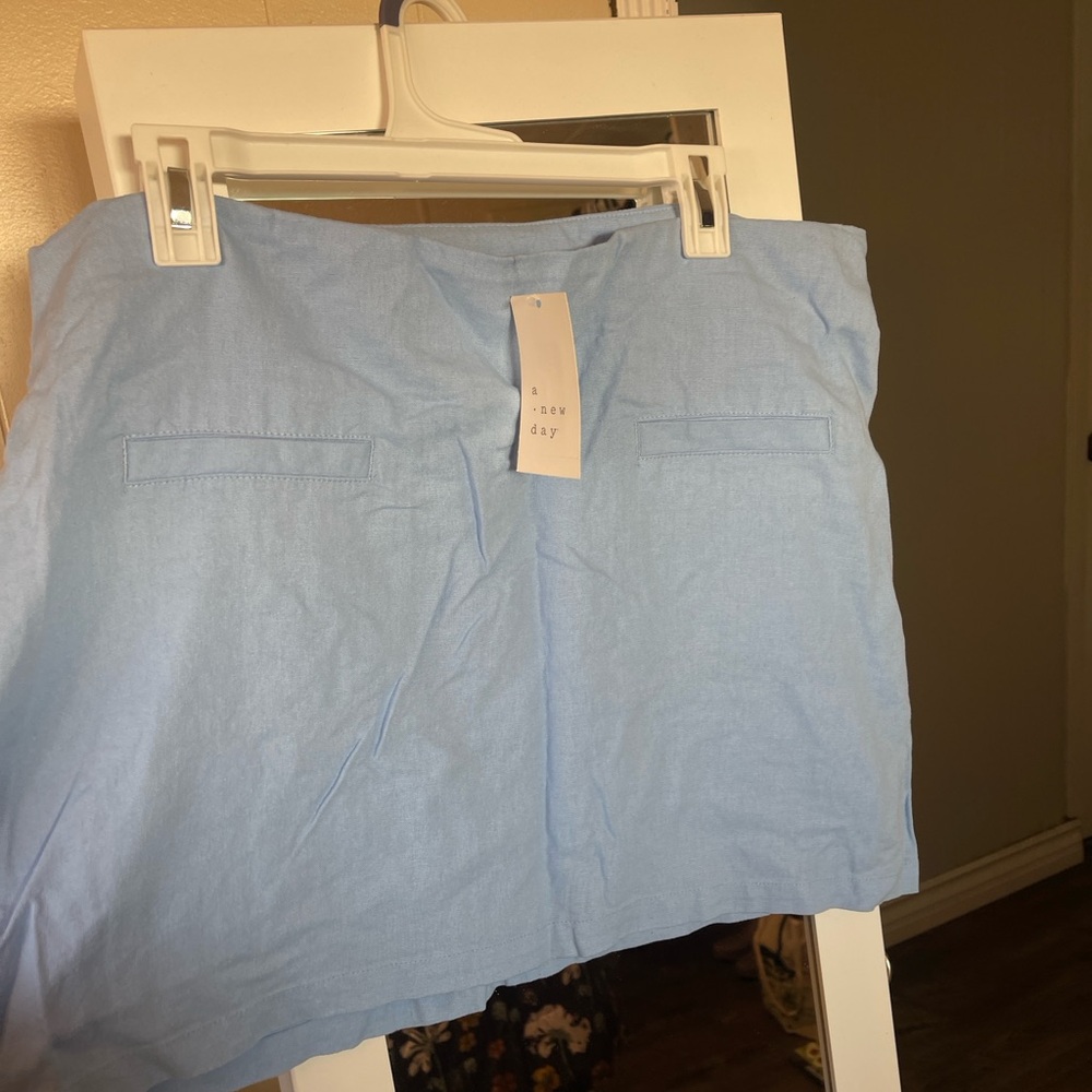 A new day Light Blue Skirt-14 - Picture 2 of 5